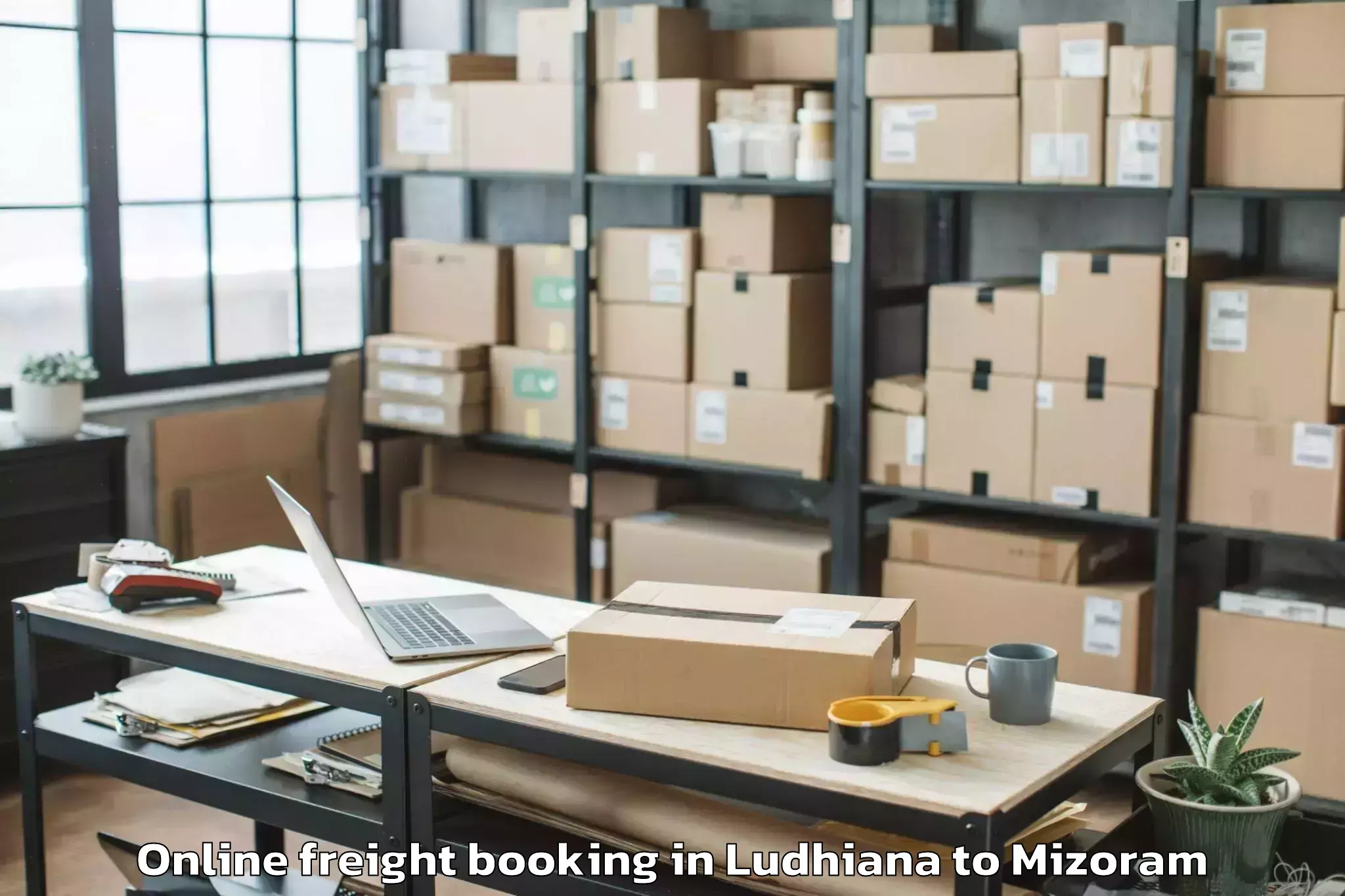 Hassle-Free Ludhiana to Hnahthial Online Freight Booking